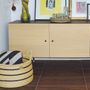 Objets de décoration - Panier de rangement Enyo | Panier de sol | Rayures bleues naturelles - SOLOKO