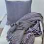 Plaids - Couverture tissée à la main | Ability Skyblue Brown | Plaid | Kente - SOLOKO