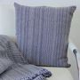Coussins textile - Housse de coussin tissée à la main | Two is One bleu, beige - SOLOKO