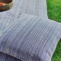 Coussins textile - Housse de coussin tissée à la main | Two is One bleu, beige - SOLOKO