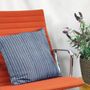 Coussins textile - Housse de coussin tissée à la main | Two is One bleu, beige - SOLOKO