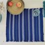 Sets de table - Set de table et serviette tissés à la main | Tsiame bleu royal - SOLOKO