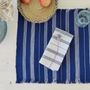 Sets de table - Set de table et serviette tissés à la main | Tsiame bleu royal - SOLOKO