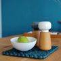 Dessous de plat - Napperon en verre Nunana | Dessous-de-plat | Napperon en Beads | Bleu - SOLOKO