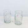 Glass - Linear Drinking Glass | Recycled Glass| Mouthblown Tumbler - SOLOKO