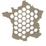 Restaurant trolleys - France Map Steel Wall Wine Rack holds 33 bottles - INCREDIBLE DESIGNS