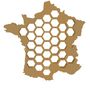 Restaurant trolleys - France Map Steel Wall Wine Rack holds 33 bottles - INCREDIBLE DESIGNS