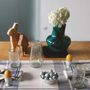 Vases - Glass Vase LOTUS | Mouthblown | Recycled Glass | Blue Black - SOLOKO