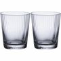 Glass - Vuolle Tumbler Stripe 2 pcs Clear 25 cl - PENTIK