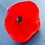 Garden accessories - Medium size red cala flower - CARNEOL GLASS