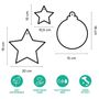 Autres décorations de Noël - Décorations de vitrine de Noël en carton, Boules et Étoiles (lot de 8) - RIPPOTAI