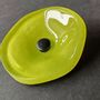 Garden accessories - Small yellow glass flower on a stainless steel stem - CARNEOL GLASS