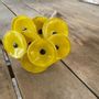 Garden accessories - Small yellow glass flower on a stainless steel stem - CARNEOL GLASS