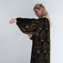 Apparel - Silk velvet printed kimono - SANJANAANDME