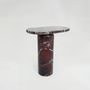 Coffee tables - “BOLD” ROSSO LEVANTO MARBLE SIDE TABLE - KIWANO CONCEPT