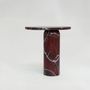 Coffee tables - “BOLD” ROSSO LEVANTO MARBLE SIDE TABLE - KIWANO CONCEPT