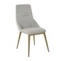 Chaises - Chaise en tissu gris clair - ANGEL CERDÁ