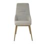 Chaises - Chaise en tissu gris clair - ANGEL CERDÁ