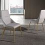 Chaises - Chaise en tissu gris clair - ANGEL CERDÁ