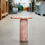 Coffee tables - "BOLD" PINK MARBLE SIDE TABLE - KIWANO CONCEPT