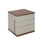 Night tables - Grey wood and walnut bedside table - ANGEL CERDÁ