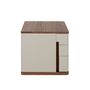 Night tables - Grey wood and walnut bedside table - ANGEL CERDÁ