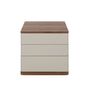 Night tables - Grey wood and walnut bedside table - ANGEL CERDÁ
