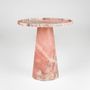 Consoles - PINK MARBLE CONE SIDE TABLE - KIWANO CONCEPT