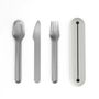 Repas pour enfant - Trio de couverts en inox avec étui en silicone - EKOBO