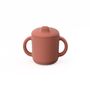 Repas pour enfant - Tasse à bec en silicone avec poignées - Terracotta - EKOBO