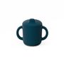 Children's mealtime - Silicone Sippy Cup with handles - Blue Abyss - EKOBO