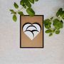Autres décorations murales - COEUR Carte-objet OISO® - Avec CADRE - Kraft - OISO