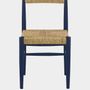 Chairs - Handmade Francisco Blue Wood And Natural Cord Dining Chair - HOUSE OF CAPRICORN