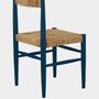 Chairs - Handmade Francisco Blue Wood And Natural Cord Dining Chair - HOUSE OF CAPRICORN