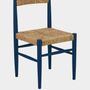 Chairs - Handmade Francisco Blue Wood And Natural Cord Dining Chair - HOUSE OF CAPRICORN