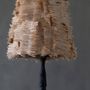 Floor lamps - Stozhar – Sculptural Floor Lamp with Raffia Shade & Biocomposite Base - PLETOSTUDIO