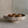 Platter and bowls - SILVER TRAVERTINE NARROW BOWL - KIWANO CONCEPT