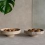 Platter and bowls - SILVER TRAVERTINE NARROW BOWL - KIWANO CONCEPT