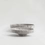Platter and bowls - SILVER TRAVERTINE NARROW BOWL XL - KIWANO CONCEPT