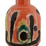 Objets de décoration - VASE 'KYOTO' CERAMIQUE ORANGE/NOIR - FANCY