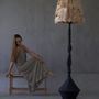 Floor lamps - Stozhar – Sculptural Floor Lamp with Raffia Shade & Biocomposite Base - PLETOSTUDIO