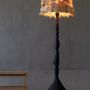 Floor lamps - Stozhar – Sculptural Floor Lamp with Raffia Shade & Biocomposite Base - PLETOSTUDIO
