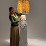 Lampadaires - Lampadaire Sea Star — Base sculpturale en biocomposite avec franges en - PLETOSTUDIO