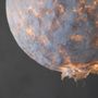 Plafonniers - Grande lampe suspendue Svitylo — Forme de lune sculpturale en fibre de - PLETOSTUDIO