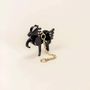 Jewelry - Horse ear charm in black horn and mother-of-pearl - L INDOCHINEUR X RIVÊT