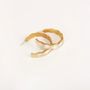 Bijoux - Boucles d'oreilles créoles Ether en corne blonde - L INDOCHINEUR X RIVÊT