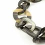Jewelry - Big and small oval rings long necklace in marbled black horn - L INDOCHINEUR X RIVÊT