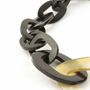 Jewelry - Big and small oval rings long necklace in marbled black horn - L INDOCHINEUR X RIVÊT