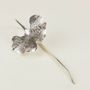 Barrettes - Gingko-shaped hairpin in silvery metal - L INDOCHINEUR X RIVÊT