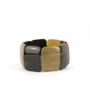 Bracelets - Bracelet articulé 8 grosses pièces en corne noire et blonde - L INDOCHINEUR X RIVÊT